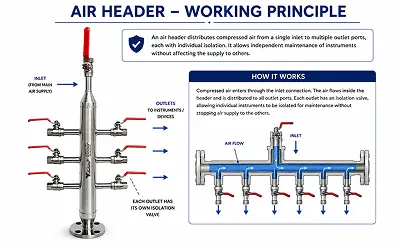 Air Header Working Principle