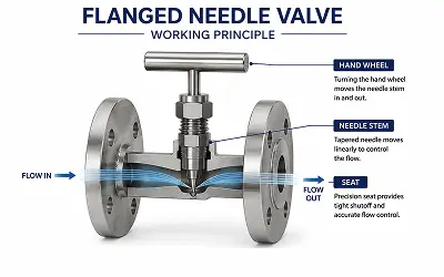 Flanged Needle Valve Working Principle Diagram
