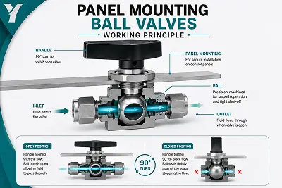 Panel Mounting Ball Valve Working Principle