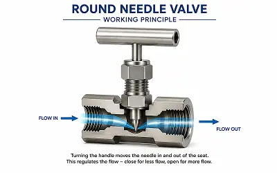 Round Needle Valve Working Principle Diagram