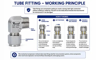 Tube Fitting Working Principle